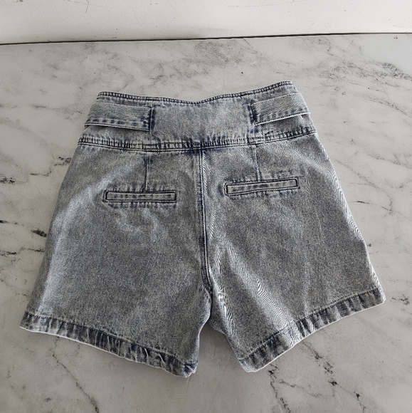 Vero Moda 100% Cotton Bow Tie Denim Shorts XSmall Preowned - Picture 4 of 8
